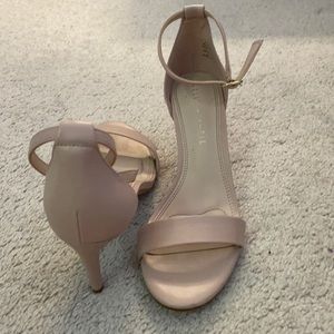 Pink ankle strap heels